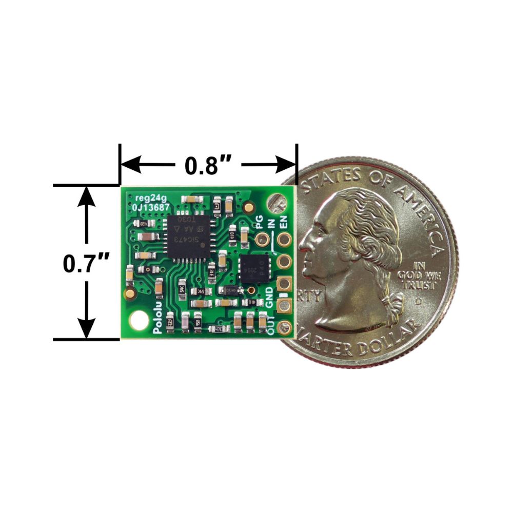 Pololu 5V, 3.2A Step-Down Voltage Regulator measurements 
