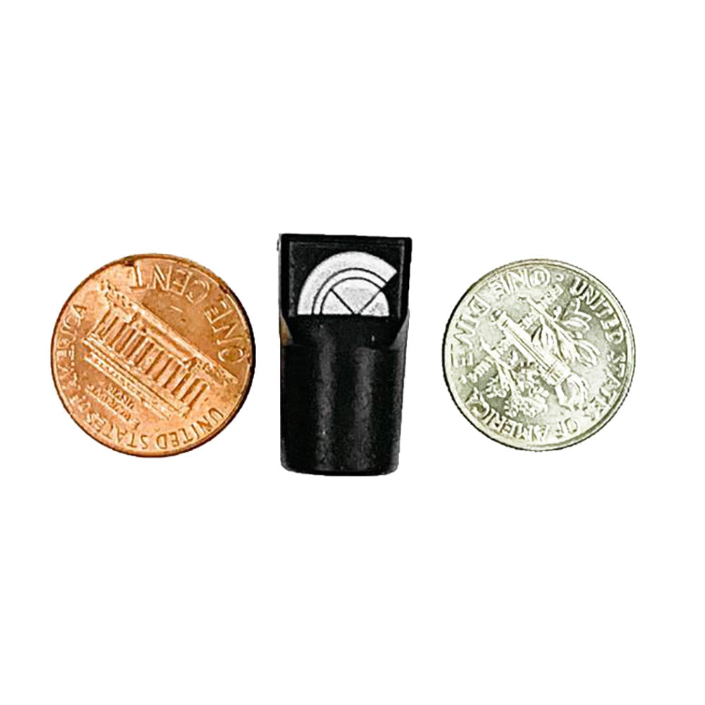 VAS Victory 5.8GHz Stubby Antenna - RP-SMA (RHCP) next to two coins
